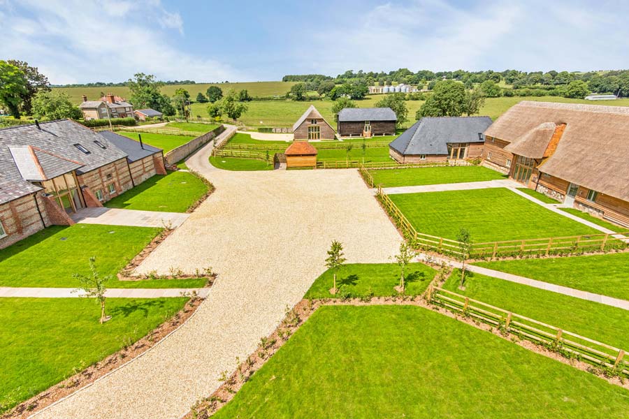 Manor Barns aerial view
